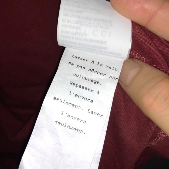 Gucci logoT shirt Size M red bordeau 100% Authentic - Picture 7 of 10